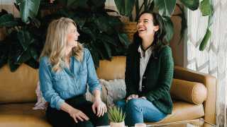 April Brown and Sarah Sklash, co-founders of The June Motel share a laugh