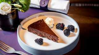 Make this flourless chocolate cake recipe | A slice of cake at EPOCH Bar & Kitchen Terrace