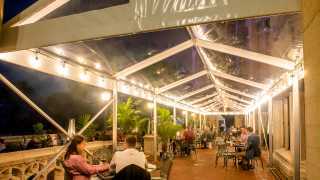 Best heated patios in Toronto for outdoor dining | Outdoor terrace at BlueBlood Steakhouse