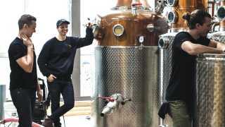 Willibald Farm Distillery and Brewery in Ayr, Ontario | The co-founders in the distillery