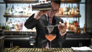 Best bars in Toronto | Rus Yessenov, the director of beverage makes a cocktail at Clockwork