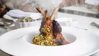 Steaming plate of lamb at new restaurant Adrak Yorkville