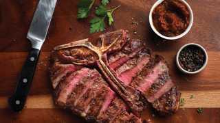 Accessible restaurants in Toronto | A steak at Hy's