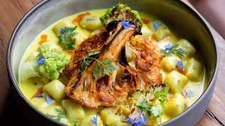 Curryish Tavern | Aloo gnocchi with roasted cauliflower curry at Curryish Tavern