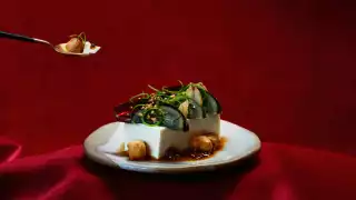 Century Egg & Tofu at Bitter Melon in Chinatown