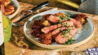Weeknight dinner recipes | Christine Flynn’s Flank Steak with Salsa Verde and Cumin Smashed Potatoes