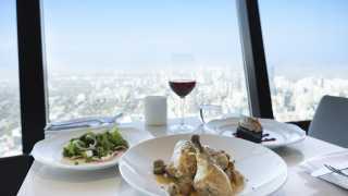 A three-course lunch with a view at 360 Restaurant inside the CN Tower