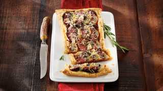 Duck recipes | Pear and pepper-smoked duck tart recipe
