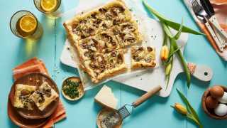 Egg recipes | Chef Dale Mackay’s Mushroom, Egg and Onion Goat Cheese Tart
