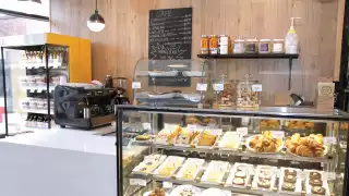 Toronto bottle shops and alcohol stores | The front cafe area inside Unboxed Market