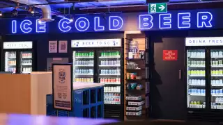 Toronto bottle shops and alcohol stores | Beer fridges at Left Field Brewery, Liberty Village, Toronto