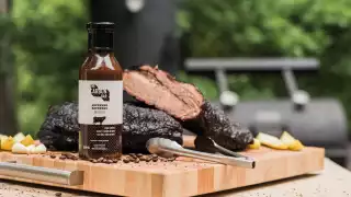 Shop Carbon Bar | The "Expresso" BBQ sauce amidst a BBQ spread