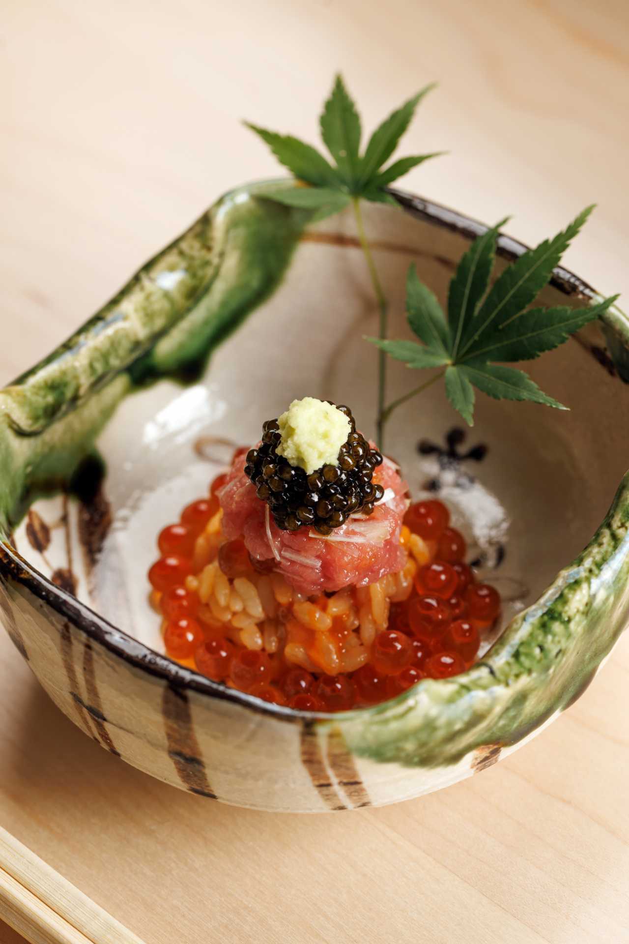 Sushi Yugen omakase in Toronto | Uni rice bowl