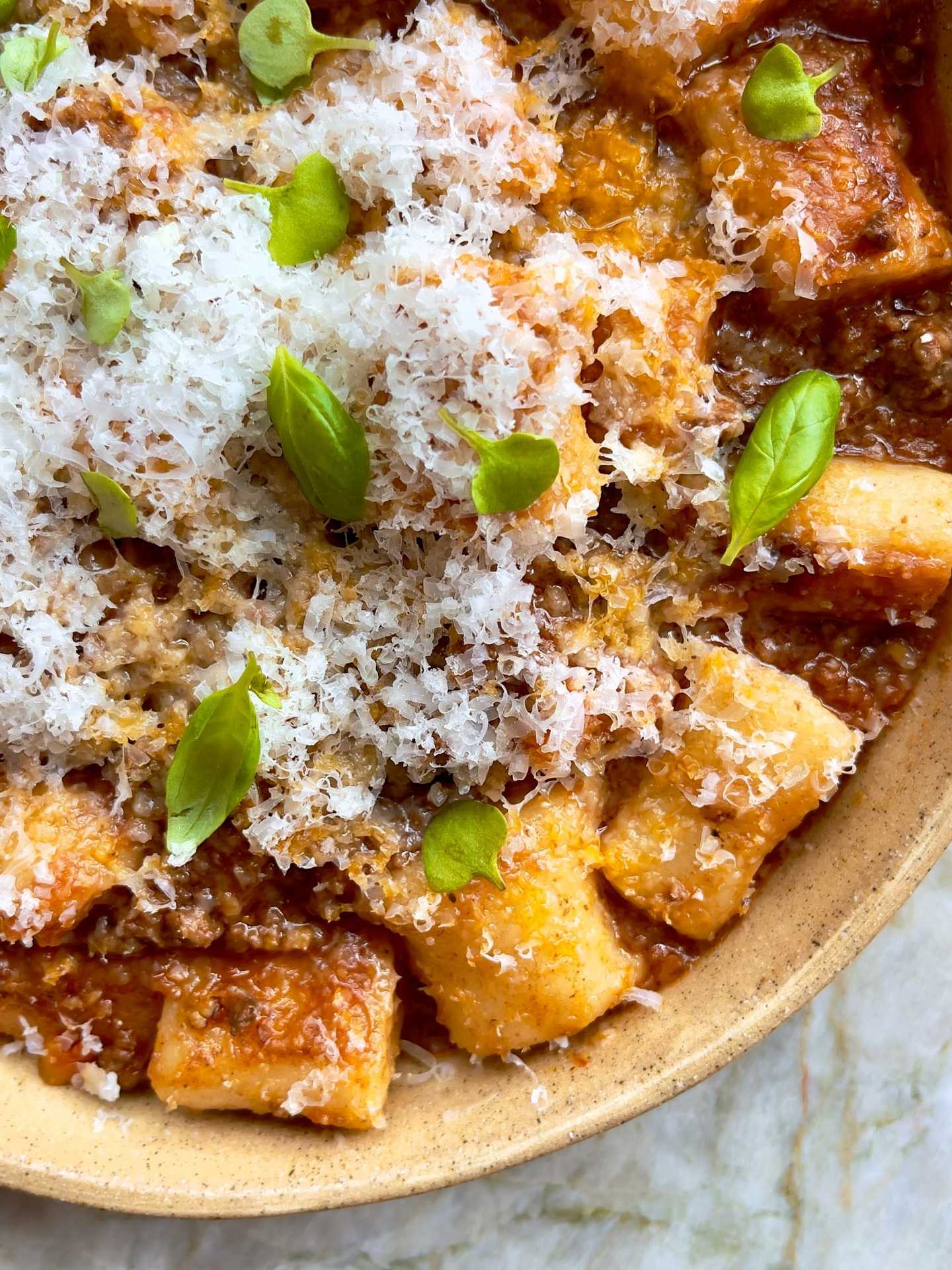 The Wood Owl | Gnocchi with short rib bolognese and Parmigiano Reggiano