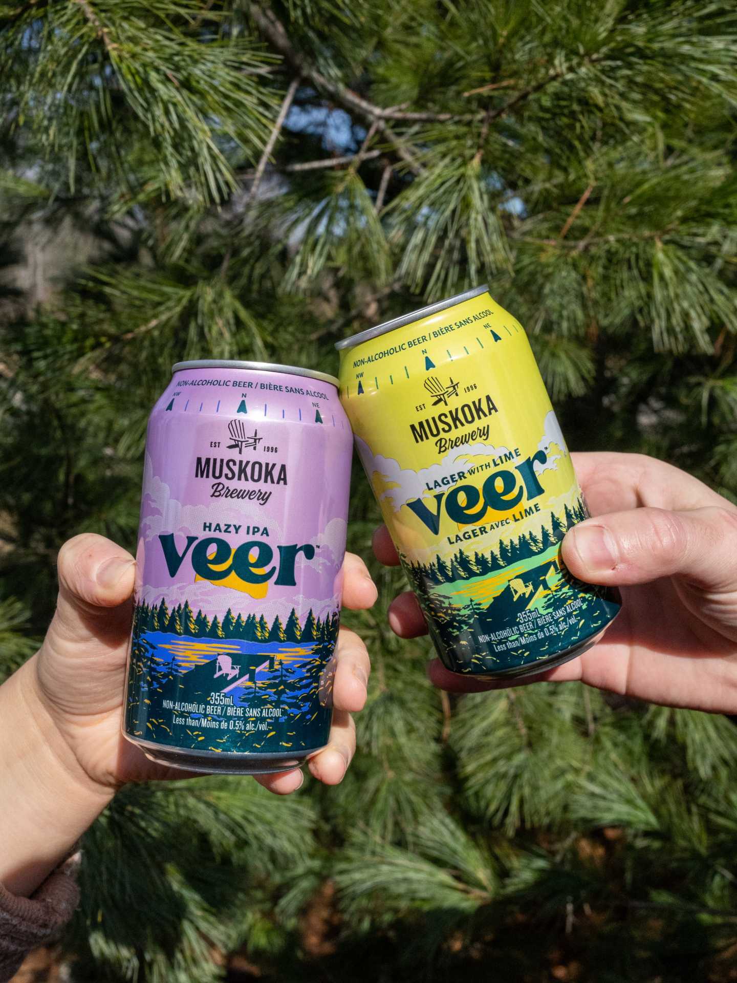 Two cans of Muskoka Brewery Veer