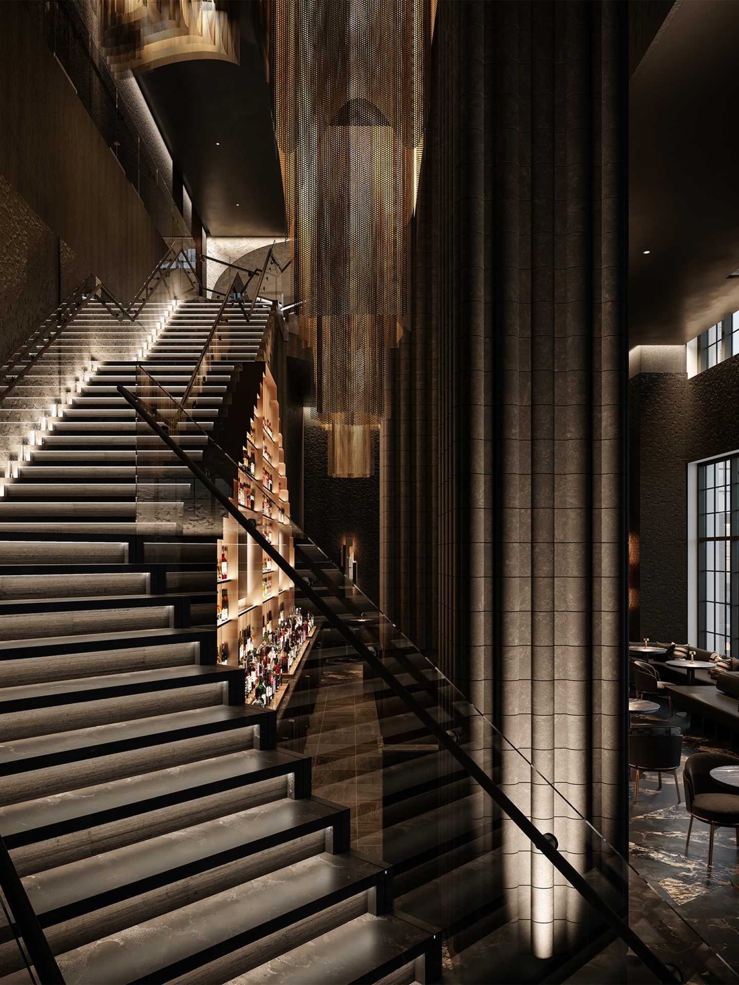 Best new Toronto restaurants | The staircase leading to the second floor at Nobu
