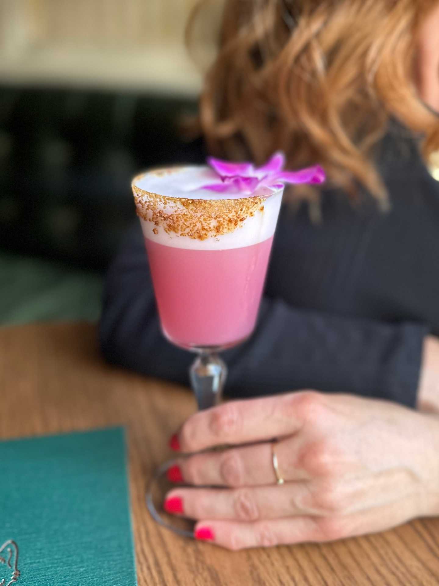 Best new restaurants Toronto | A pink cocktail at Wolfie