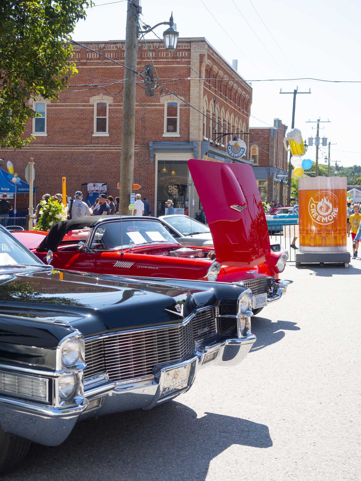 Classic cars at the Copper Kettle Festival in Creemore, Ontario