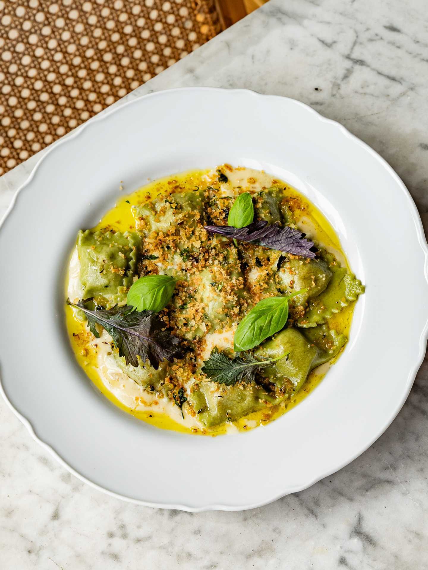 Gia | The spinach ravioli at Gia