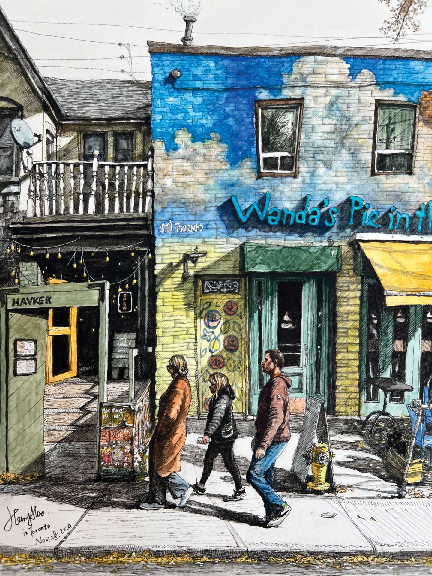 Toronto food illustrations | Wanda's pie in the sky