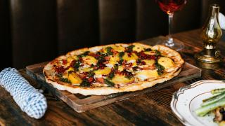 The best pizza in Toronto | A pizza and a glass of red wine at the Parlour on King West