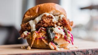 The best fried chicken sandwiches in Toronto | A buttermilk fried chicken sandwich from Knuckle Sandwich