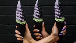 Things to do in Toronto this June | IHalo Krunch's Ubenut ube and charcoal ice cream