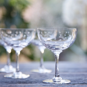 Gift guide | Crystal Champagne Saucers