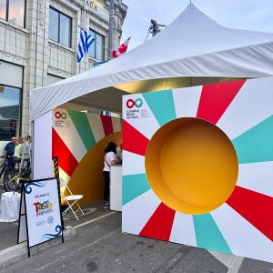 The Canadian Blood Service Booth at Taste of the Danforth