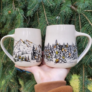 Foodie gift ideas | Scarlet Oak Ceramics Winter Mug