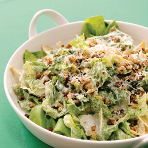 Mary Berg recipes | Romaine and Endive Salad with Anchovy Lemon Dressing and Crispy Breadcrumbs