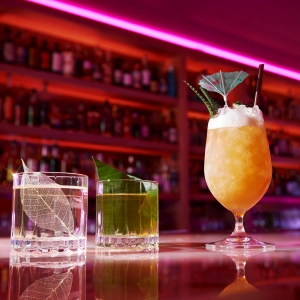 The new Le Tigre is home to frosty martinis and plenty of pink