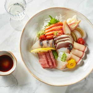 A plate of seafood at AP restaurant