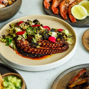 A plate of Octopus at Quetzal