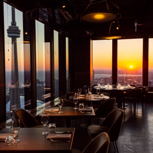 The dining room at Canoe restaurant