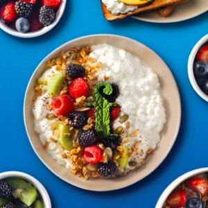 Foodism cover with a bowl of cottage cheese