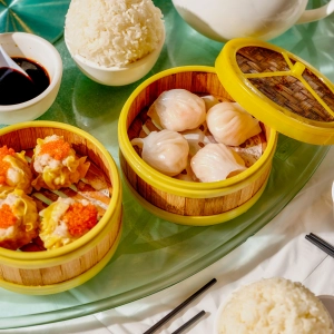 Dumplings at Rol San restaurant in Toronto