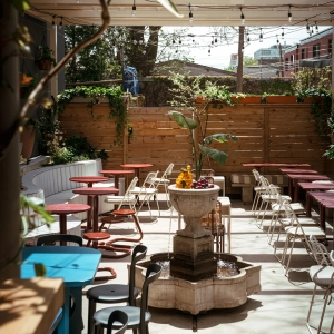 The patio at Grape Witches in Toronto