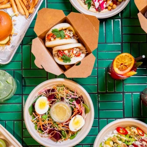 Assorted plates at Queen's Cross Food Hall
