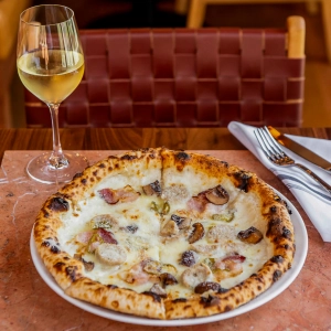 Bridgette Bar, Toronto | Pizza and wine at Bridgette Bar in The Well