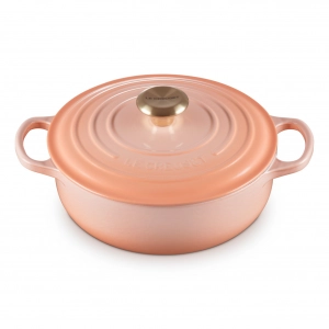 Le Creuset Shallow Round Dutch Oven in Pêche