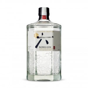 A bottle of Roku gin