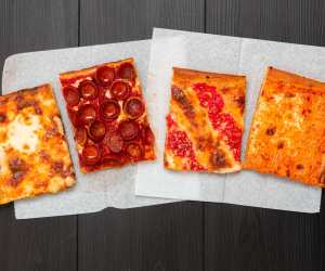 Prince Street Pizza Toronto | Four slices of Sicilian Square pizza