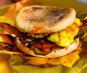 The Gold Standard breakfast sandwich