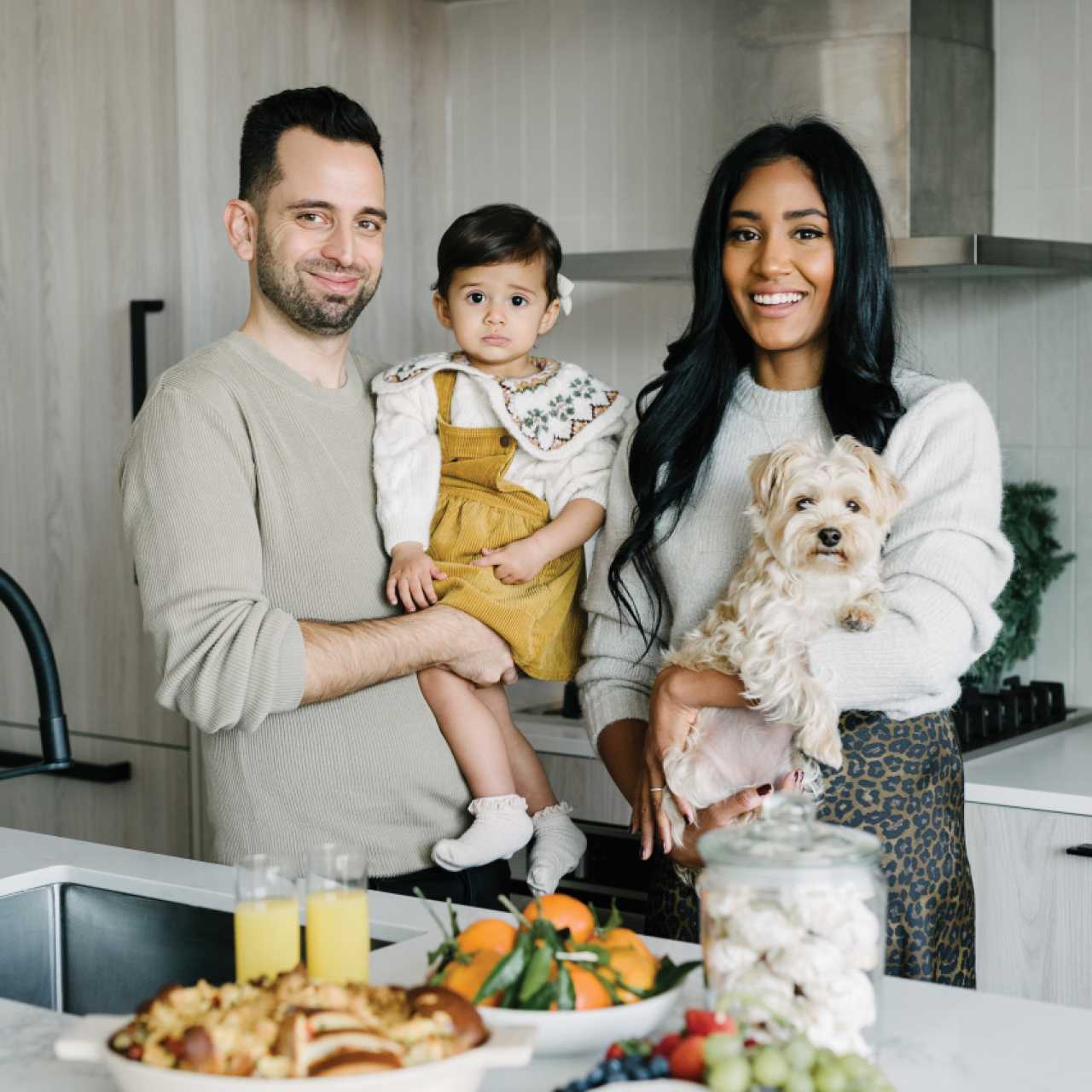 Christmas traditions from Toronto chefs | Philip Lago, Mystique Mattai and their daughter Lennox