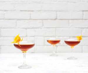 A stiff drink recipe with rum and vermouth.