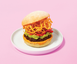SweetChops vegan food delivery | the Big Chops burger