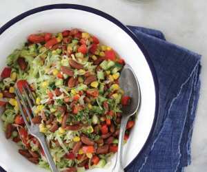 Bean salsa salad with corn recipe from The Jewish Food Hero Cookbook
