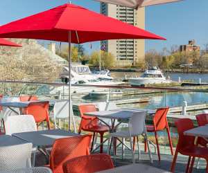 Estrella Damm Culinary Journey | The waterfront patio at Posta Italbar Cucina