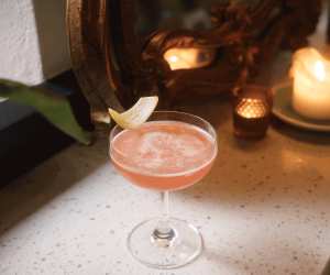 Paper plane cocktail at Toronto's Piccolo Caffe